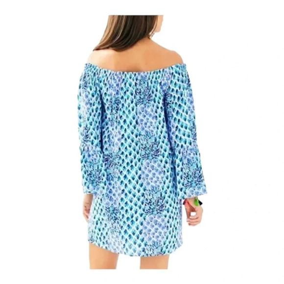 Lilly Pulitzer Nevie Off The Shoulder Dress Sz XS - Picture 2 of 11